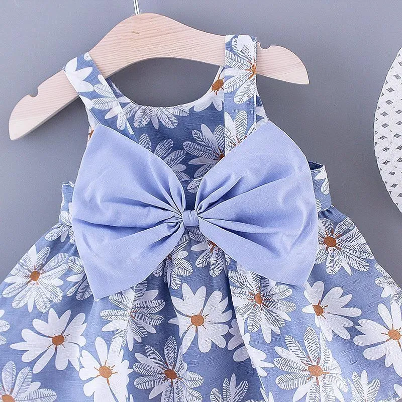 2-piece Pretty Dress with Hat Wholesale children's clothing