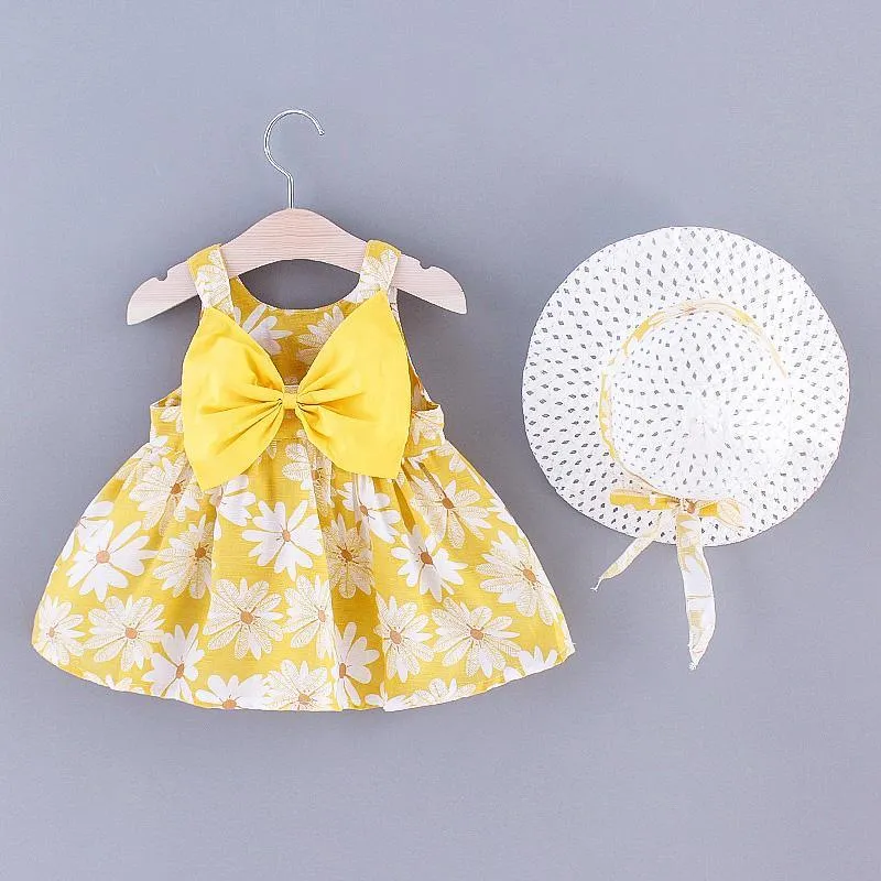 2-piece Pretty Dress with Hat Wholesale children's clothing