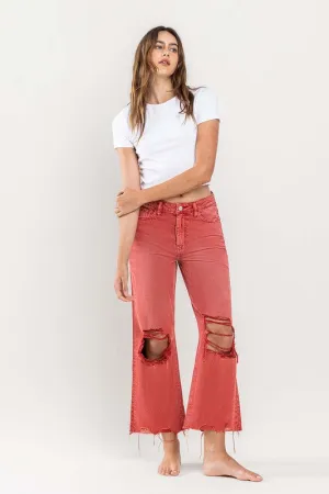 90s Vintage Crop Flare Jeans