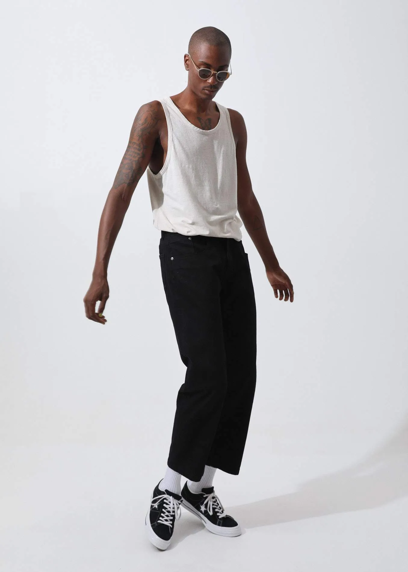 Afends Mens Classic - Hemp Singlet - Moonbeam