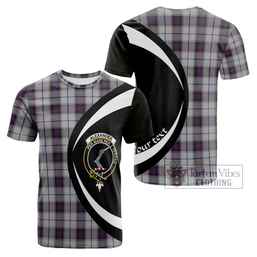 Alexander of Menstry Dress Tartan Cotton T-shirt with Alba Gu Brath Regal Lion Emblem