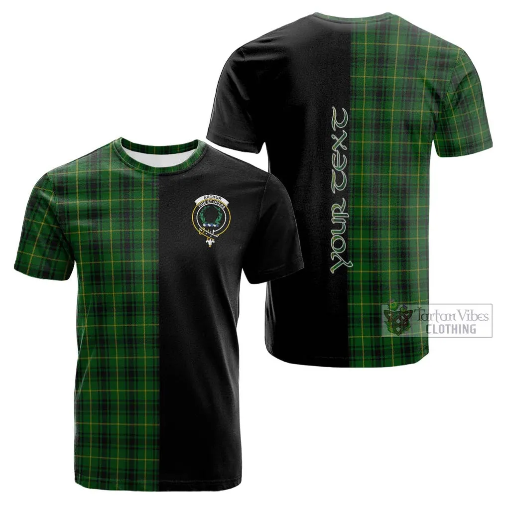 Arthur Tartan Cotton T-shirt with Family Crest and Half Of Me Style