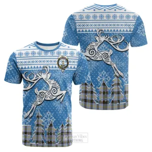 Bell Clan Christmas Cotton T-shirt Celtic Reindeer Style