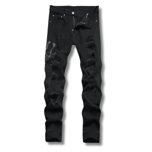 Black Python Jeans