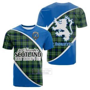 Blackadder Family Crest Tartan Cotton T-shirt Celebrate Saint Andrew's Day in Style