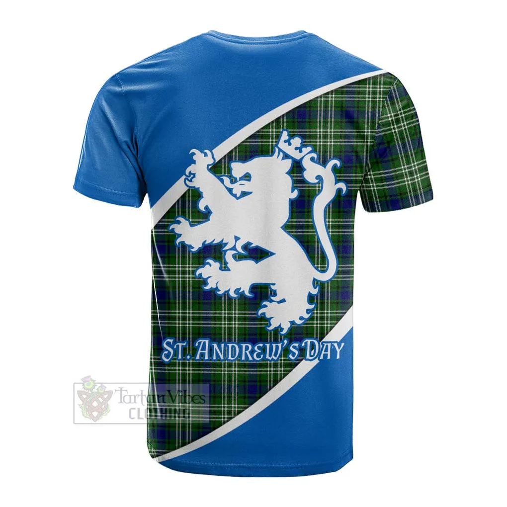 Blackadder Family Crest Tartan Cotton T-shirt Celebrate Saint Andrew's Day in Style