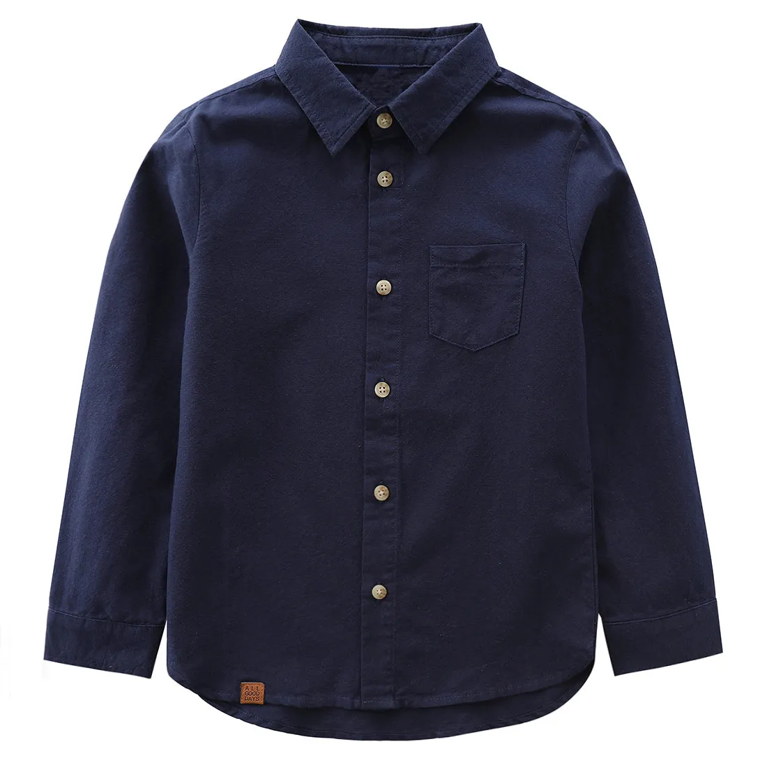 Boy Long Sleeve Navy Shirt