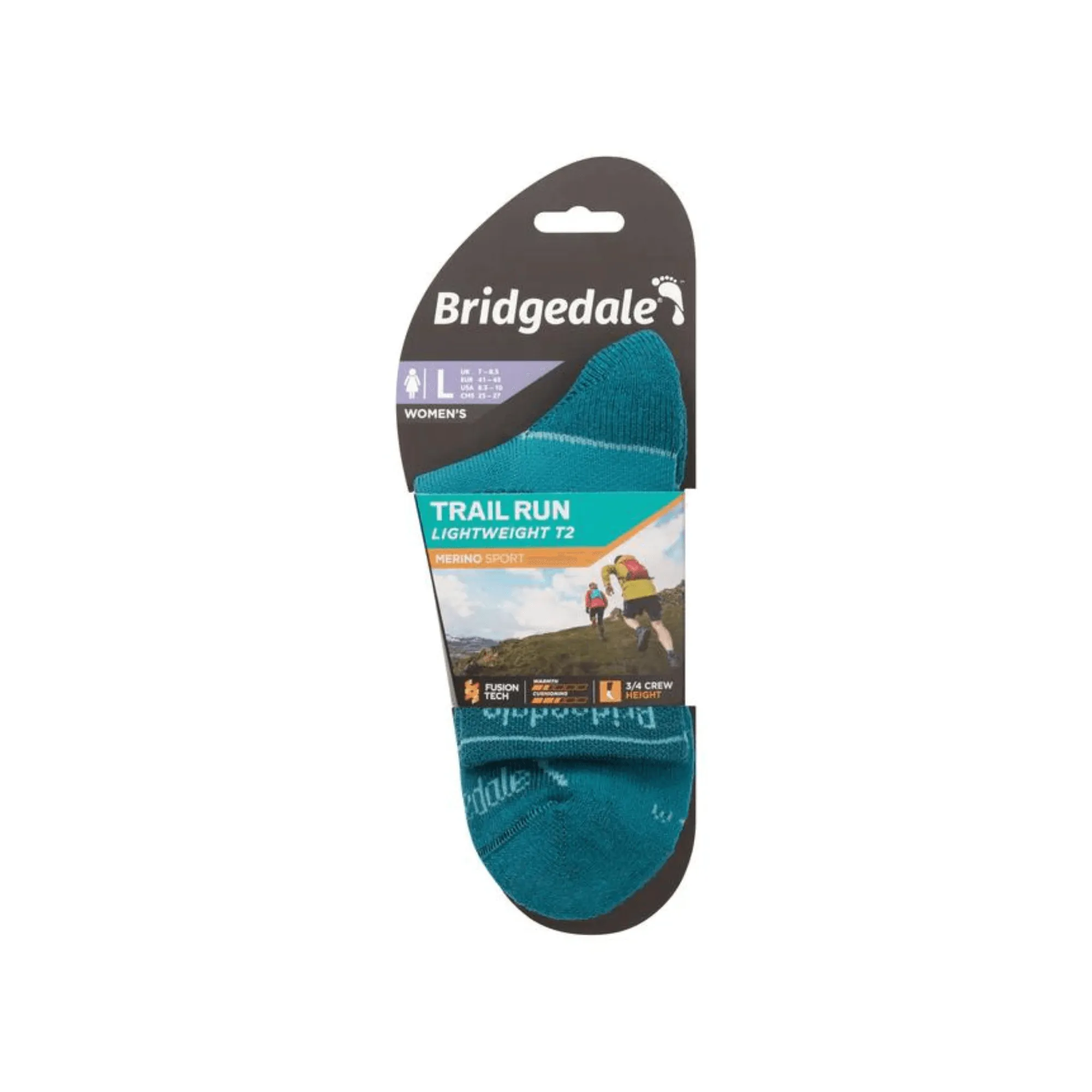 Bridgedale Socks Trail Run Light Weight Merino WMS Teal