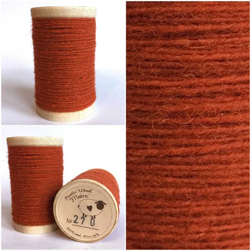 BRIGHT ORANGE Hand Dyed Fat QUARTER Wool Fabric for Wool Applique and Rug Hooking