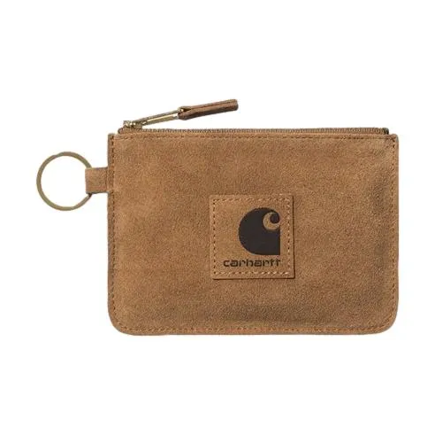 Carhartt WIP Suede Zip Wallet Hamilton Brown