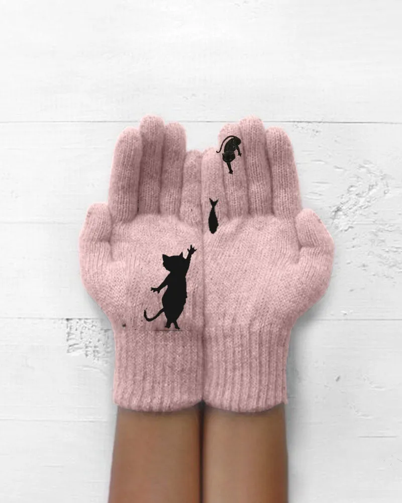 Cat Fan Cotton Gloves