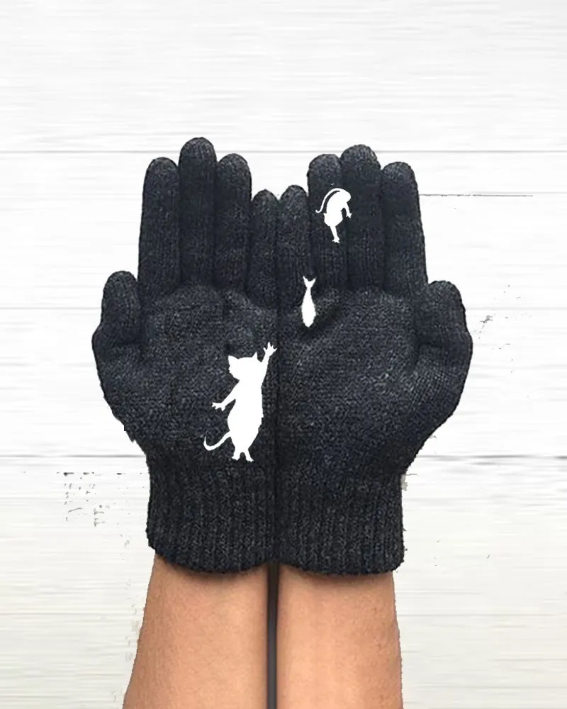 Cat Fan Cotton Gloves