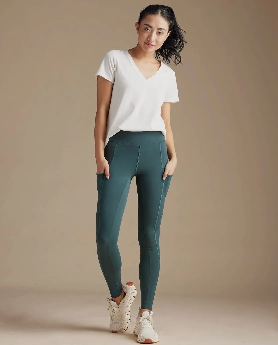 Core Motion Green Leggings | Downeast