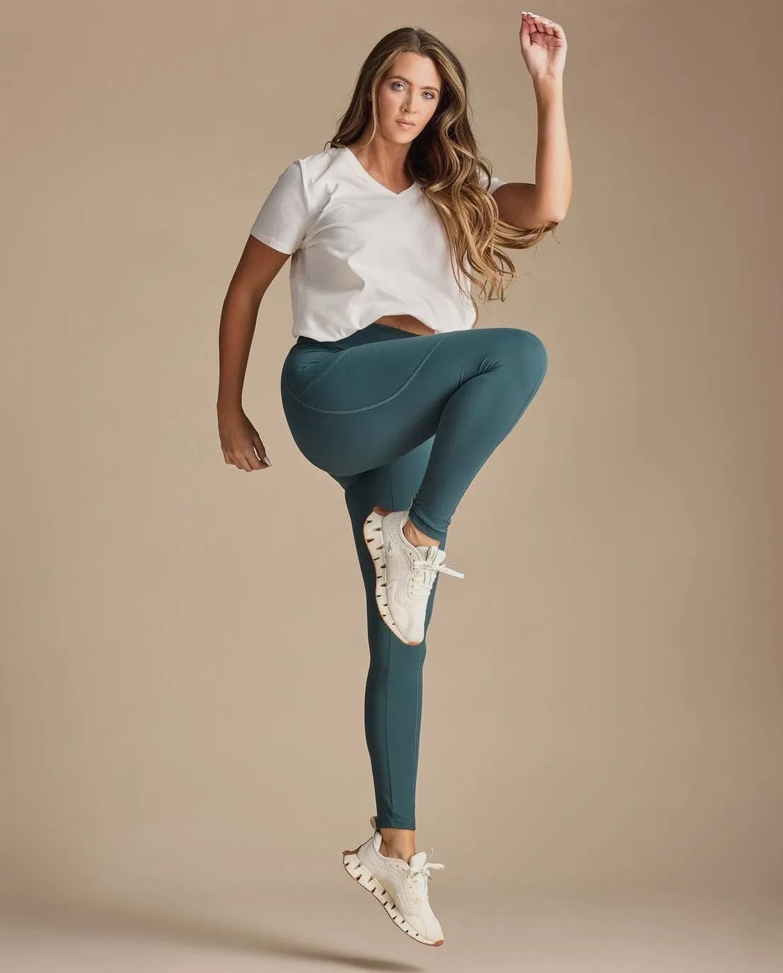 Core Motion Green Leggings | Downeast