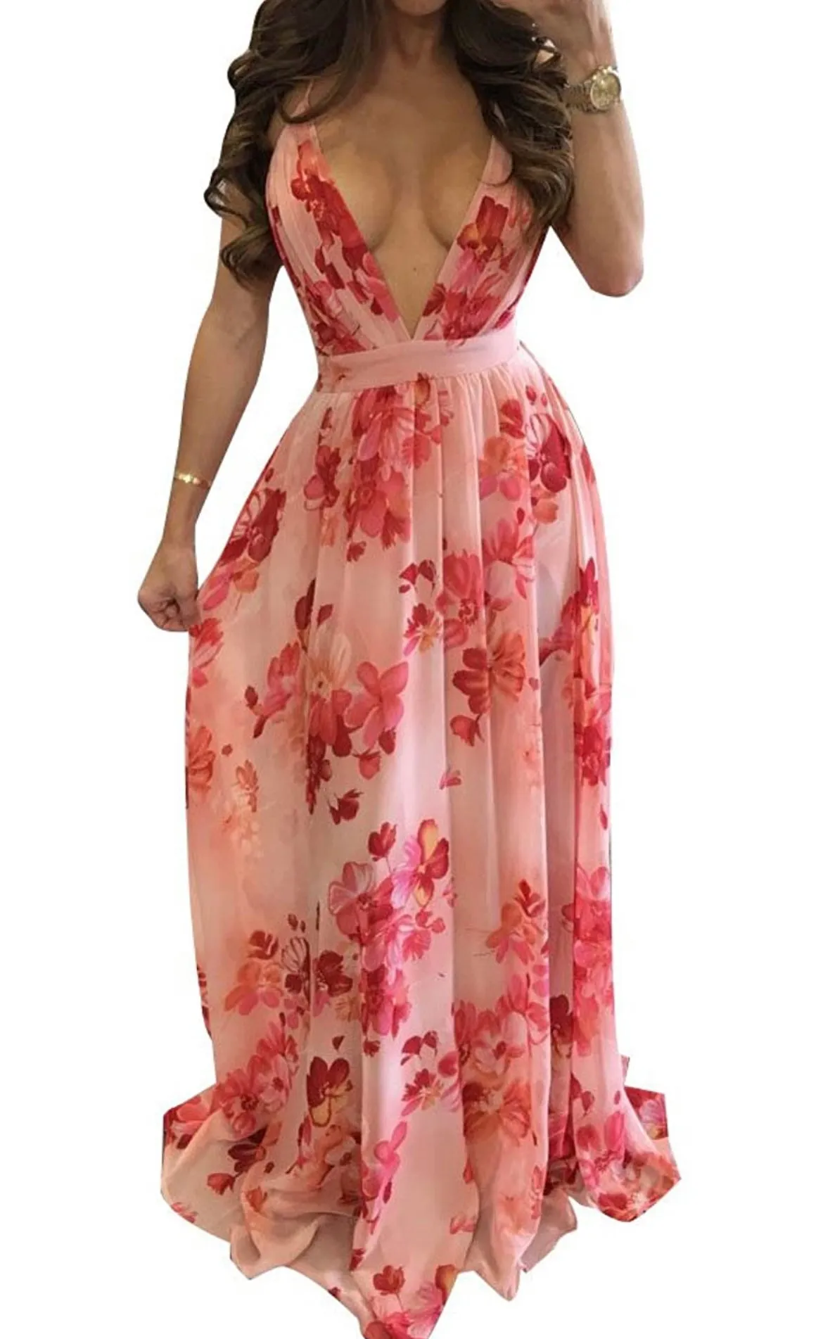 DEEP V MAXI DRESS