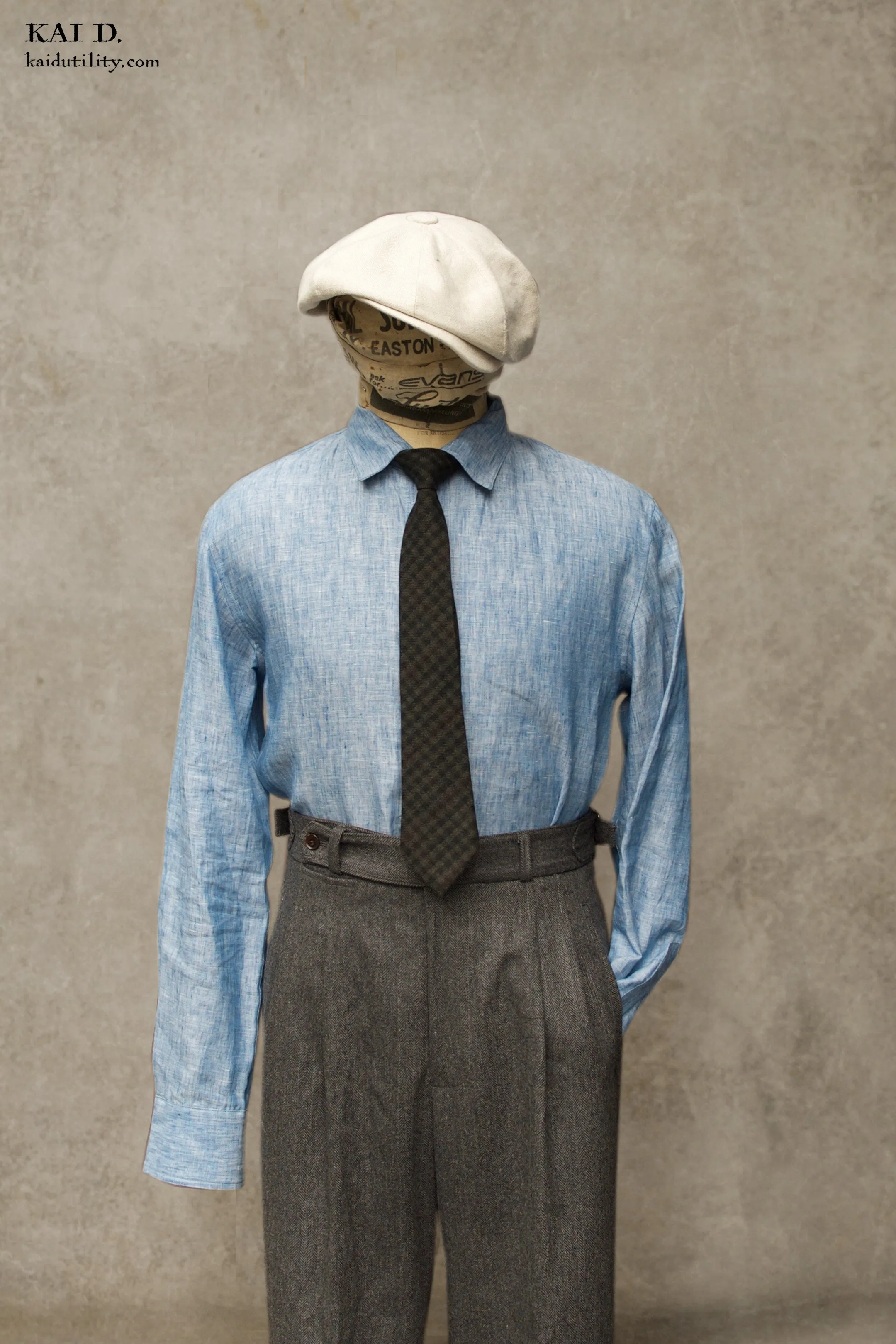 Delancey Shirt - Chambray Linen - Chambray Blue - L, XL