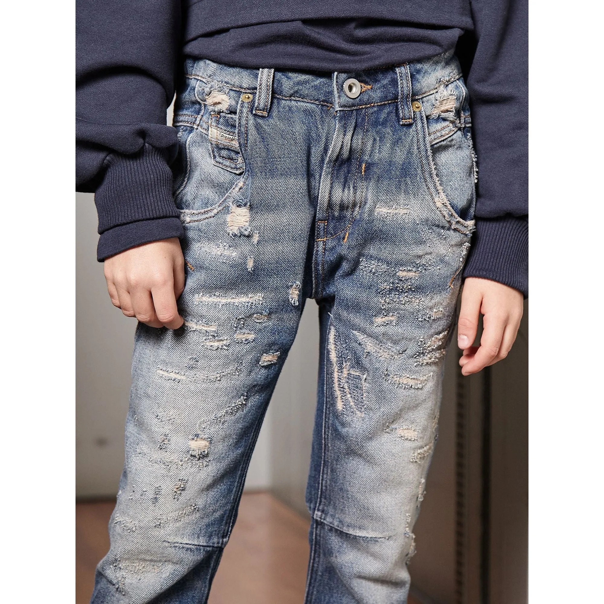 Diesel Genderless Fayza Slim Jeans in Blue