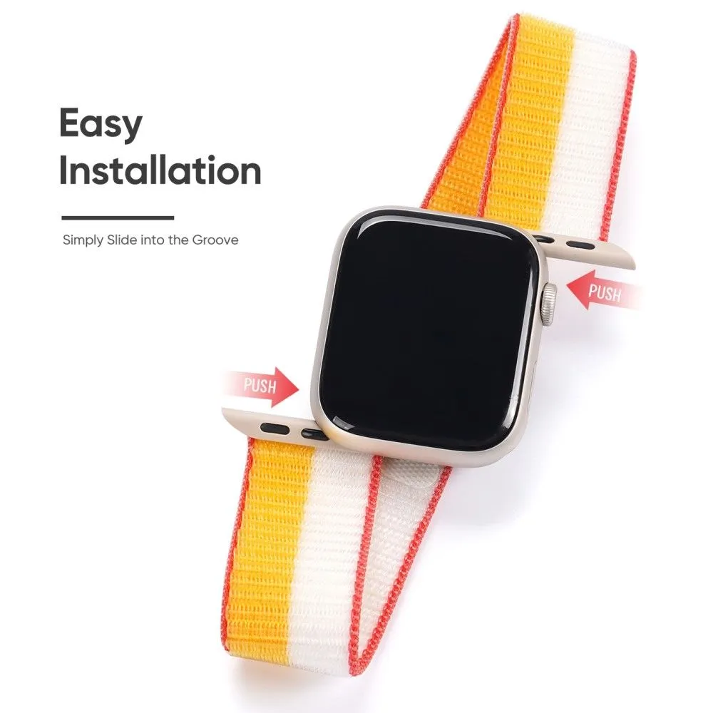 DUX DUCIS Apple Watch (45mm) sporty nylon watch strap - Maize White