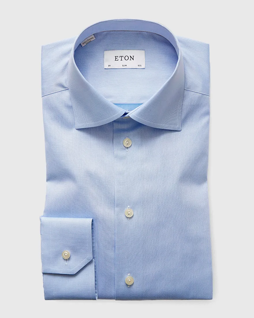 ETON 30007951121 BLUE SIGNATURE TWILL SLIM SC SHIRT