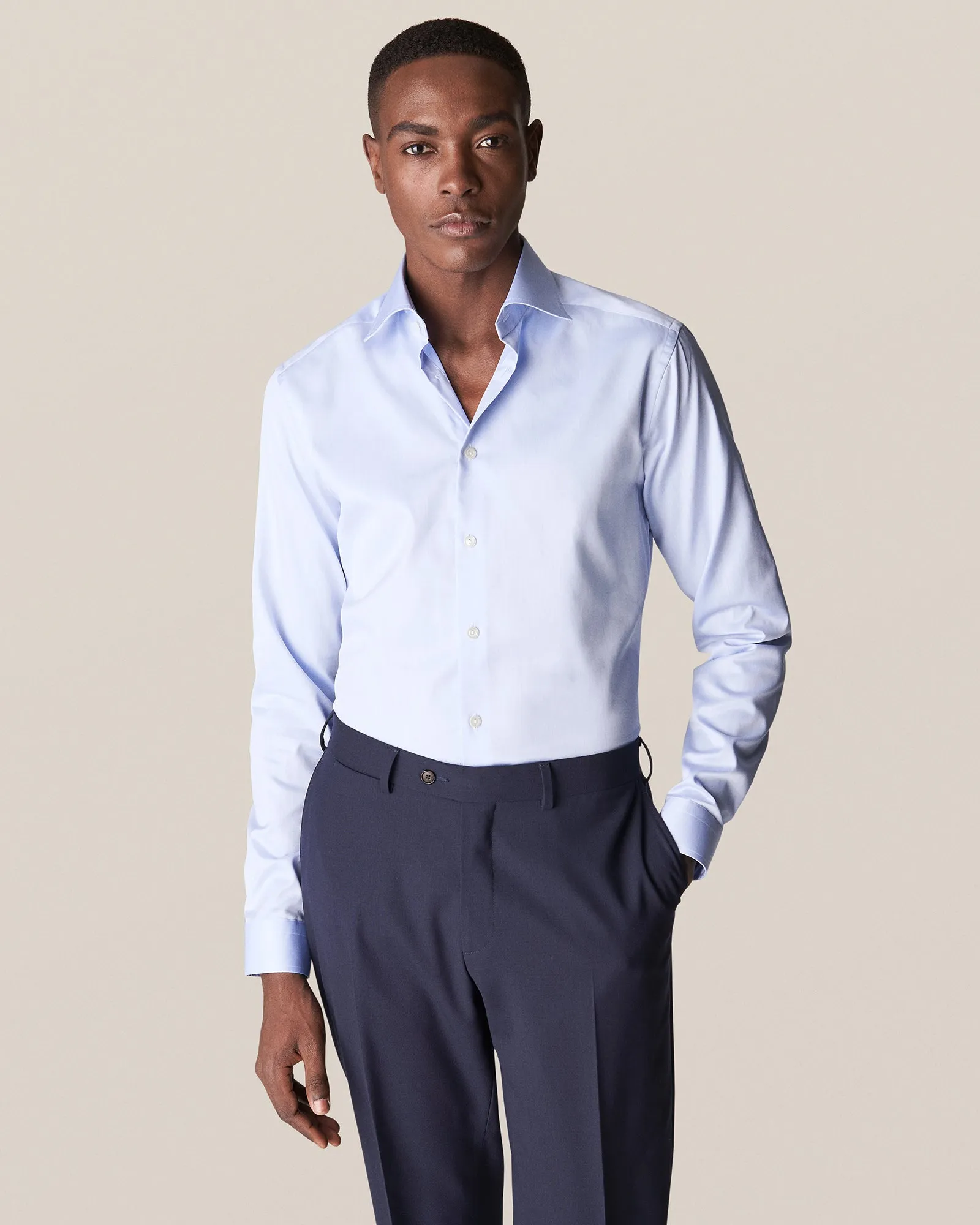 ETON 30007951121 BLUE SIGNATURE TWILL SLIM SC SHIRT