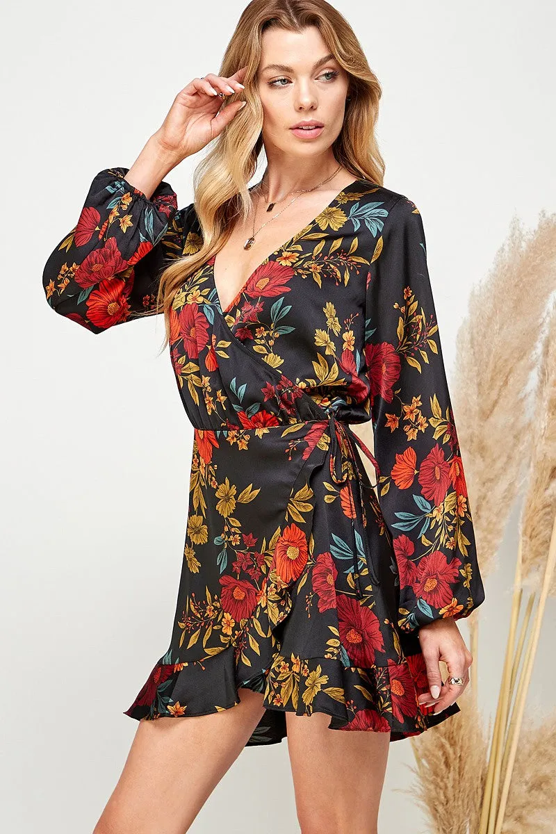 Faiza Floral Wrap Dress