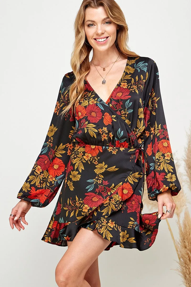 Faiza Floral Wrap Dress