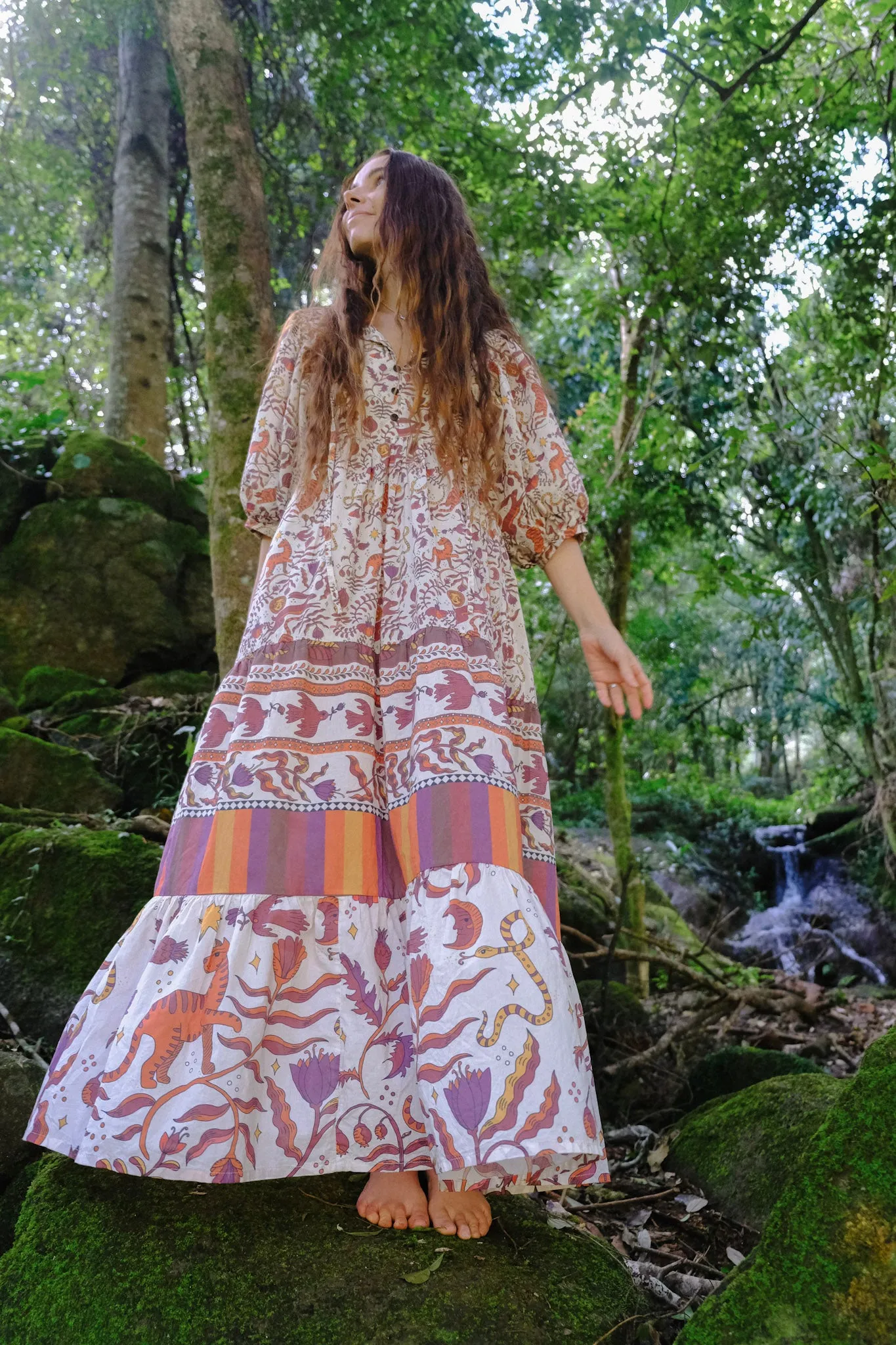 Frida Maxi Dress - Winter Mythic - Autumn Brown