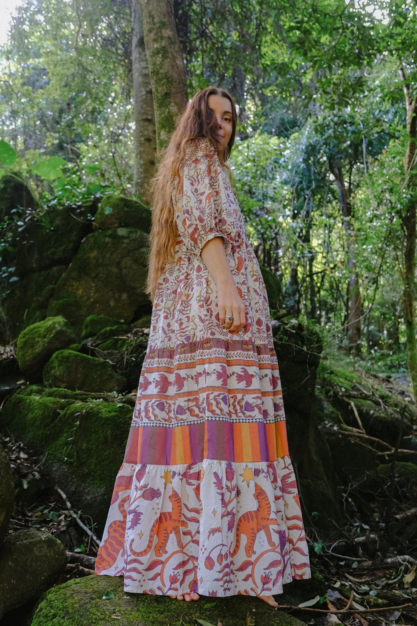 Frida Maxi Dress - Winter Mythic - Autumn Brown