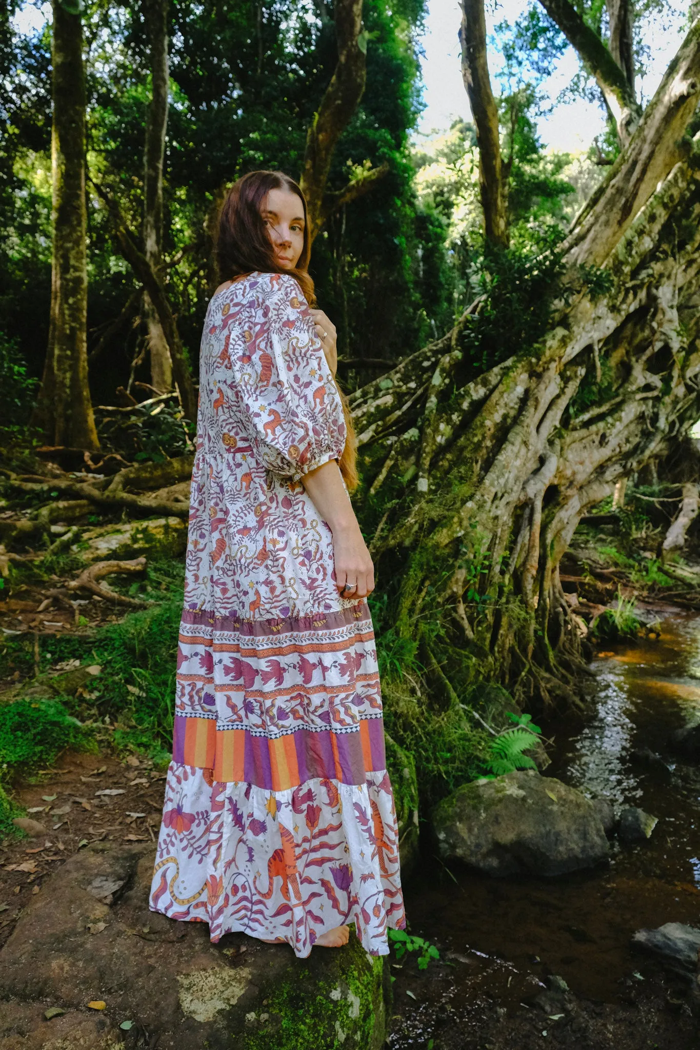 Frida Maxi Dress - Winter Mythic - Autumn Brown