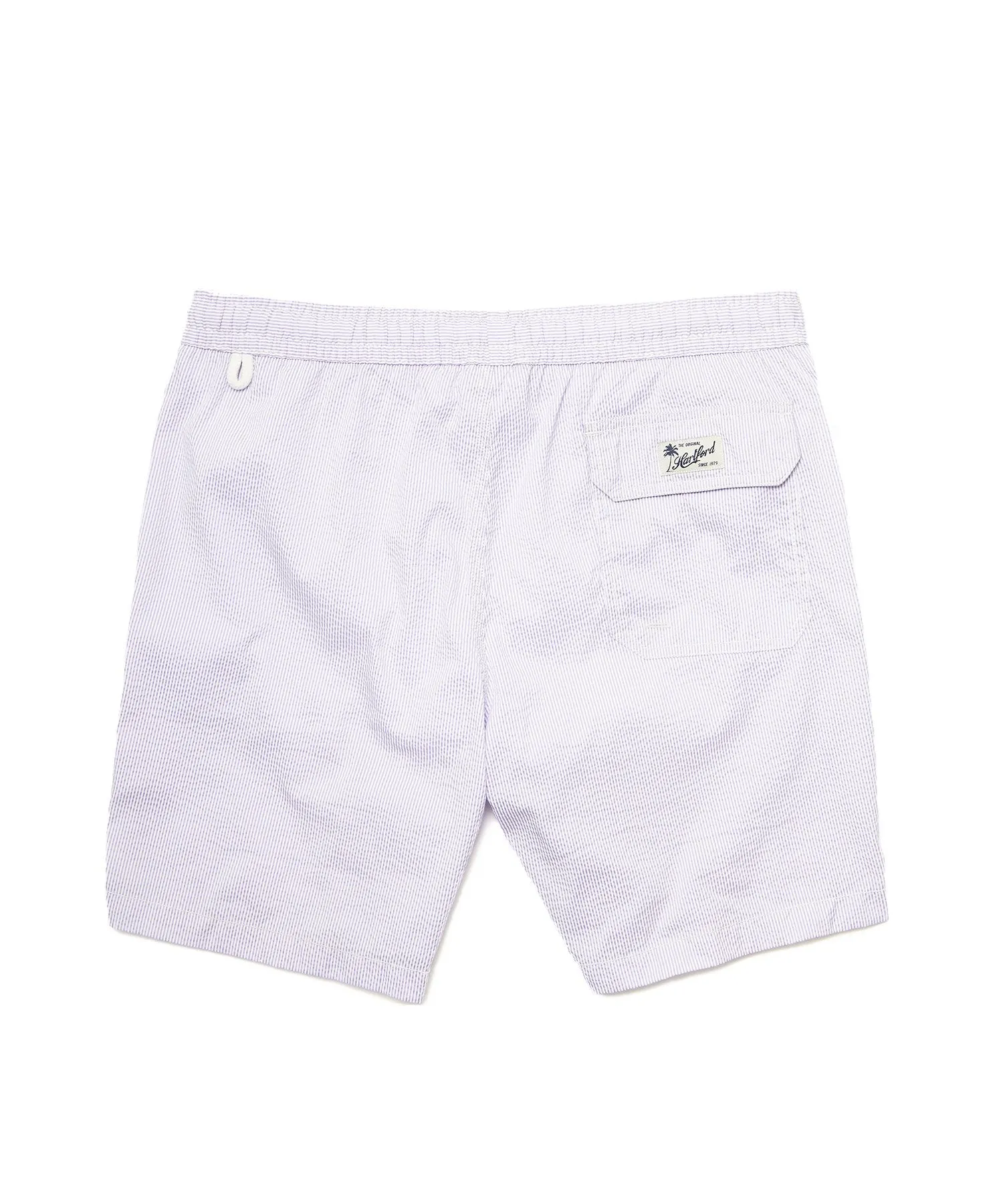 Hartford Seersucker Swim Trunks in Lilac