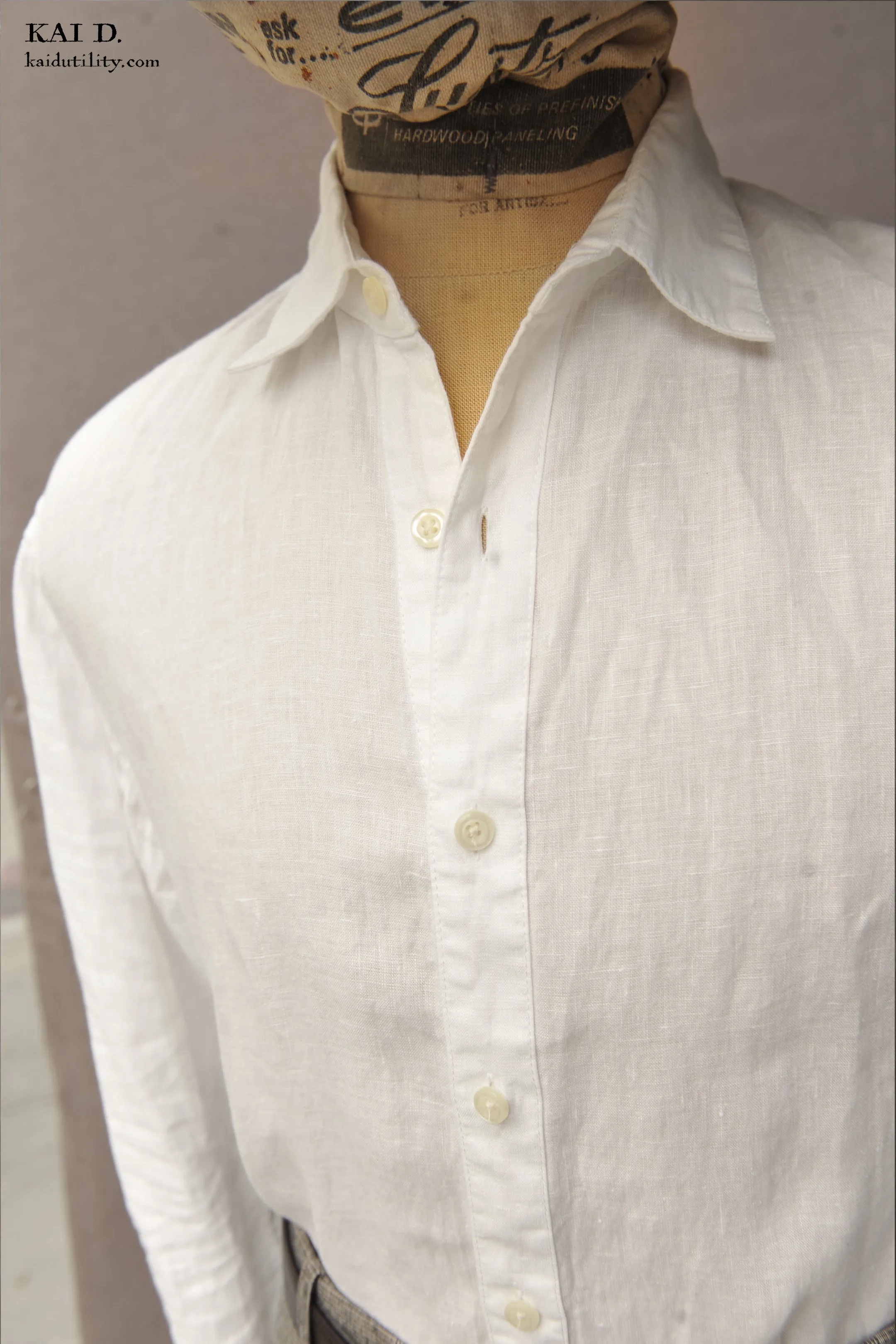 Hemingway Shirt - Laundered  White - XL