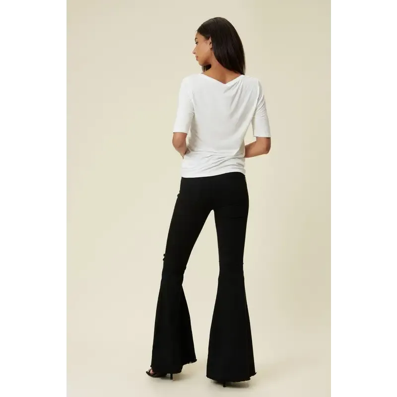 High Rise Flare Black Jeans