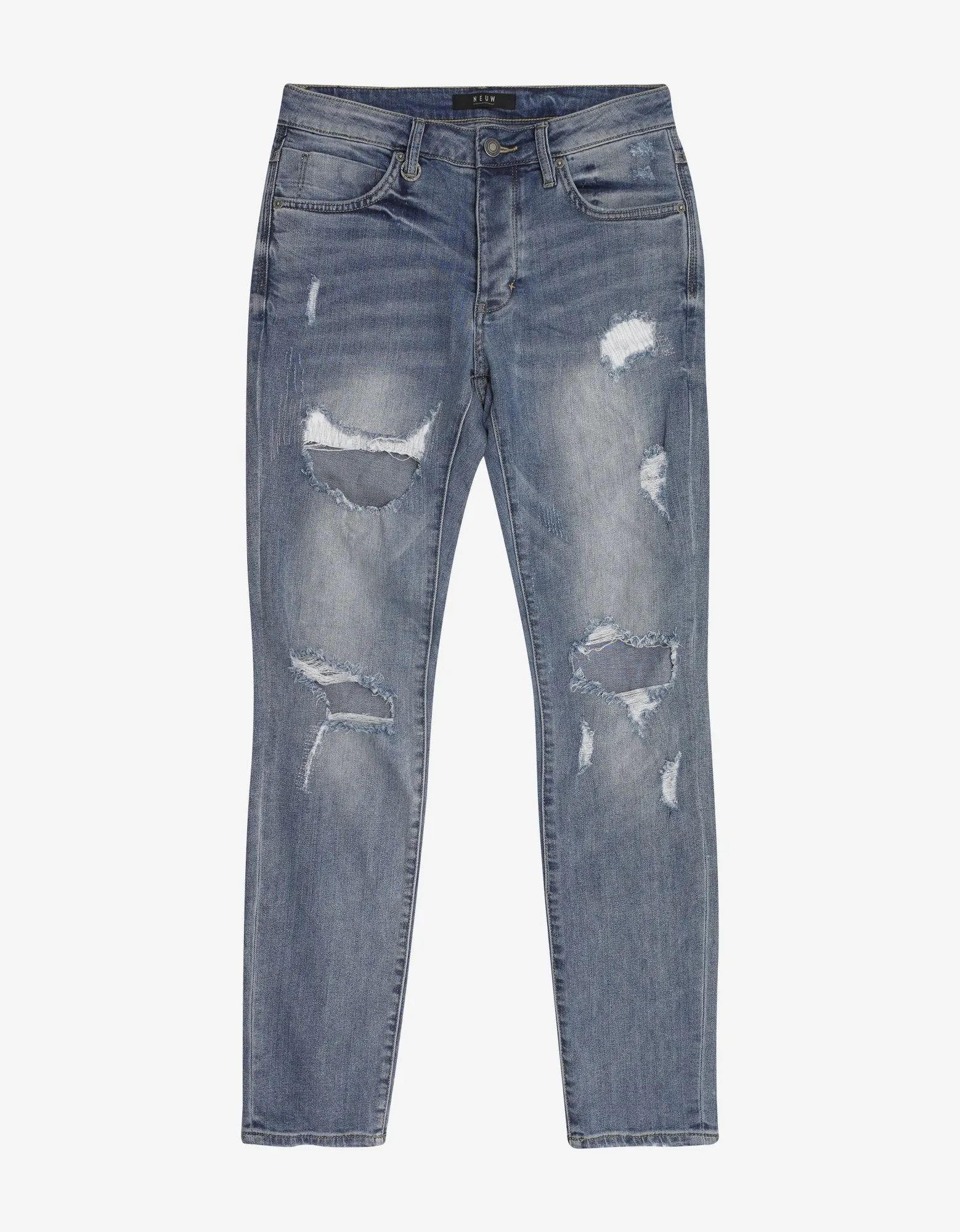 Iggy Skinny Ripped Blue Jeans