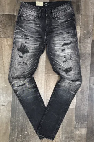 Jordan Craig - minor ripped denim jeans (black)