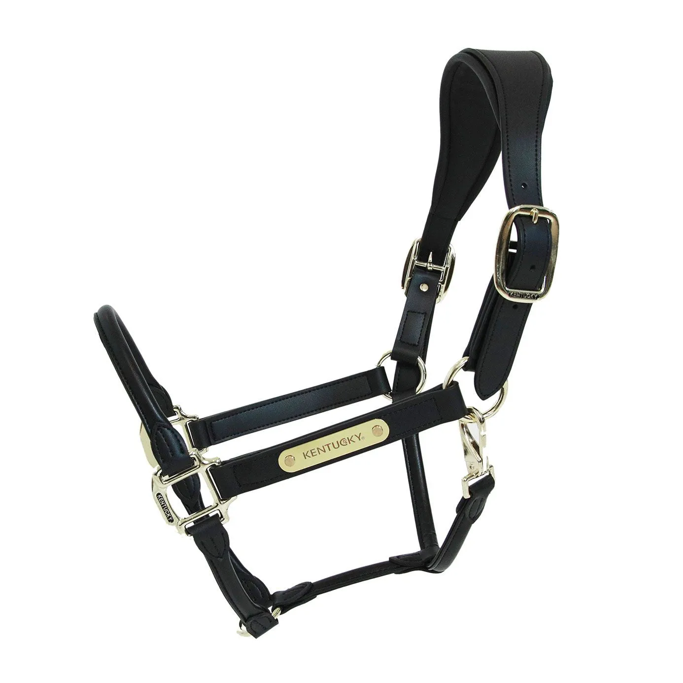 Kentucky Horsewear Anatomic Leather Headcollar - Black