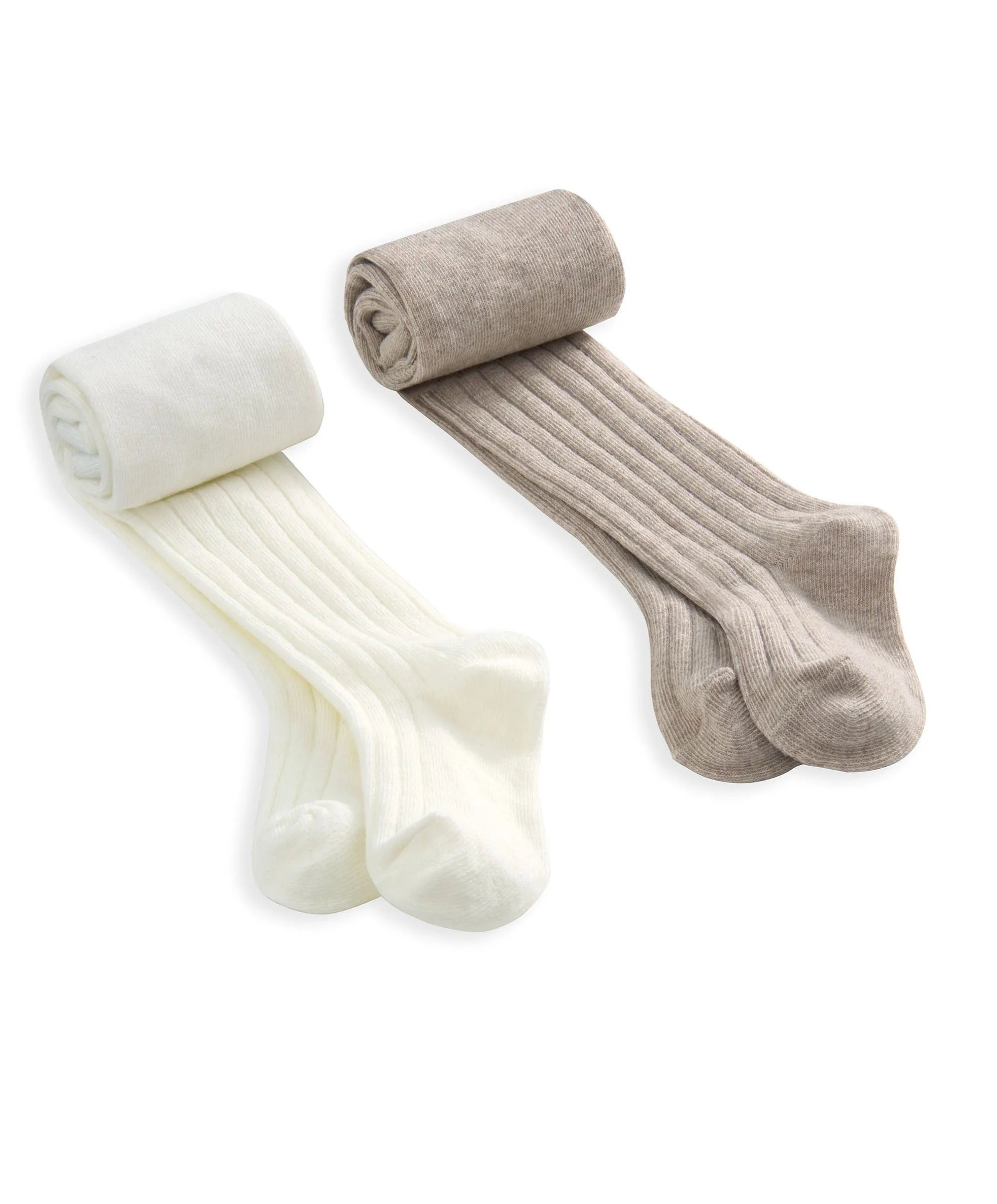 Knitted Tights (Set of 2) - Oatmeal