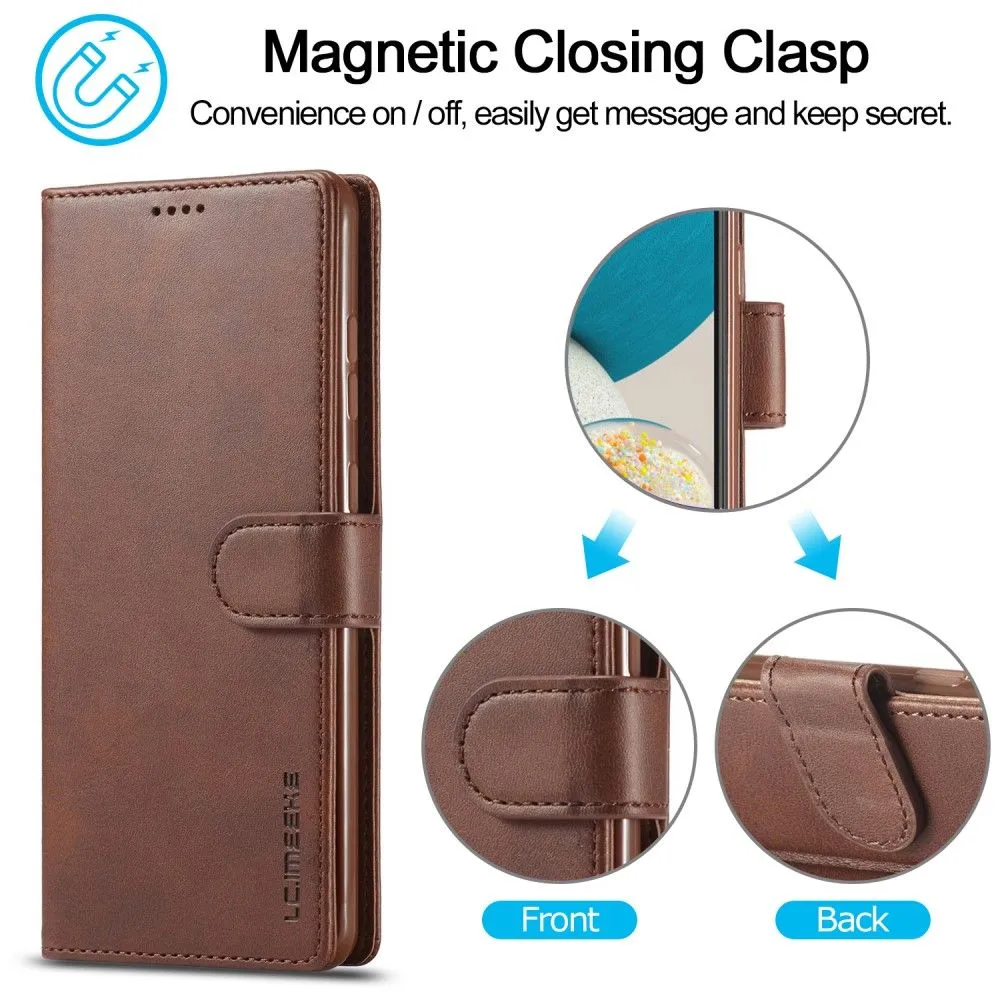 LC.IMEEKE Samsung Galaxy A53 5G Flip Case - Dark Brown