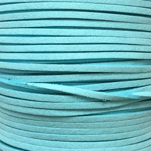 Light Blue Faux Suede Leather Cord per metre