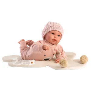 Llorens - Baby Girl Doll with Bear-Themed Blanket, Clothing & Accessories 36cm (Mechanism Optional)