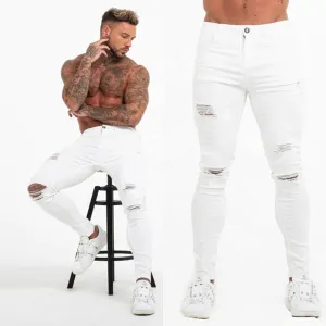 Men's skinny ripped jeans