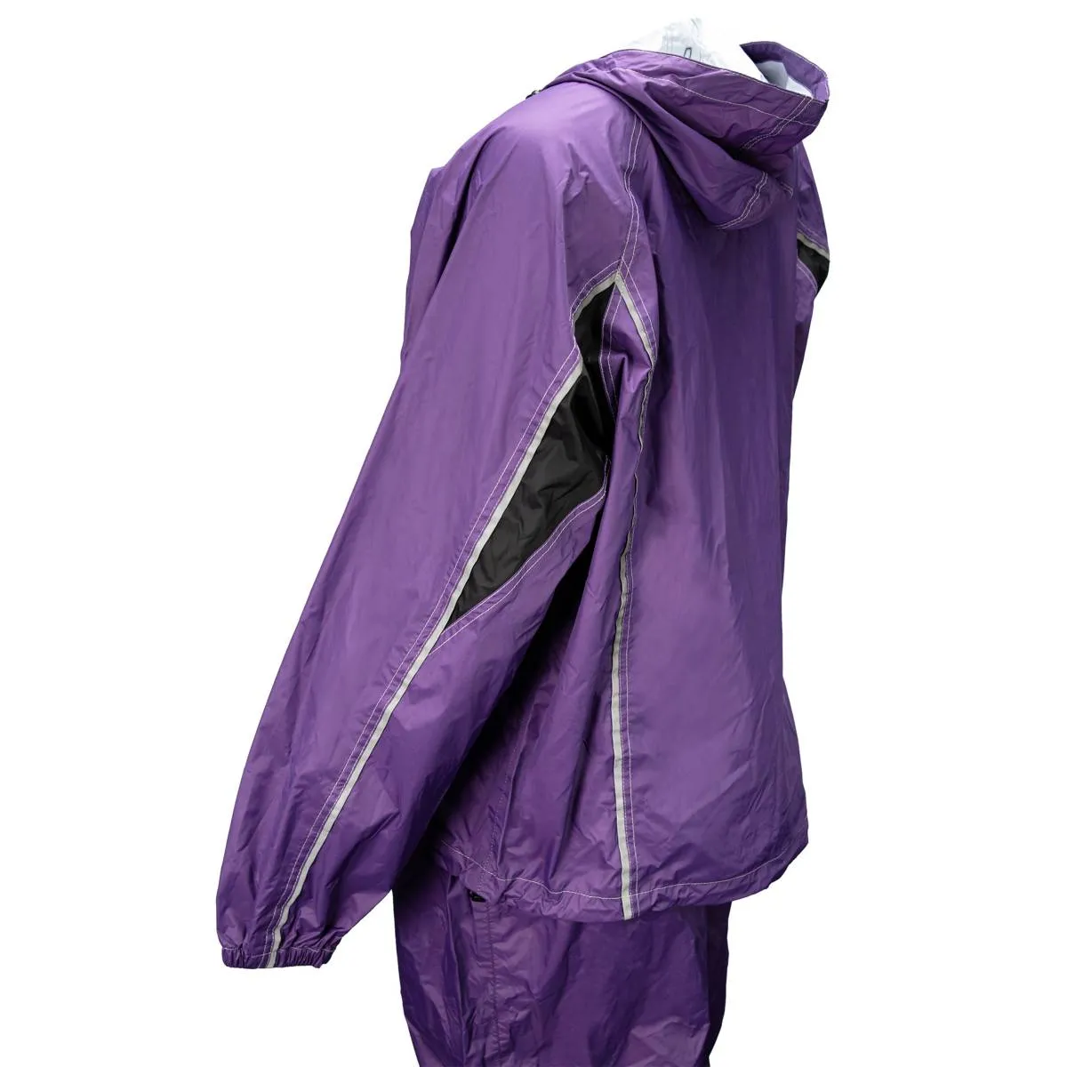 Milwaukee Leather MPL9607 Women's Purple Water Resistant Rain Suit w/ Reflective Material and Hoodie