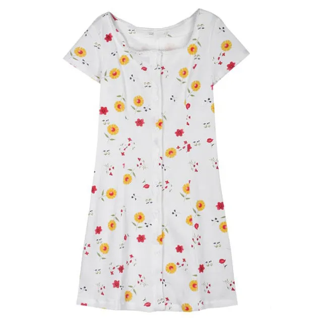 Naturecore Aesthetic Floral Dress