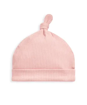 Organic Ribbed Hat - Dusky Pink