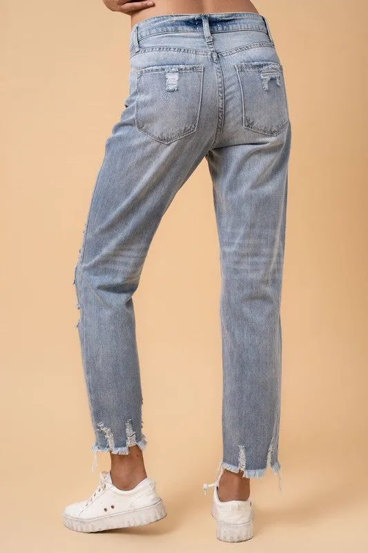 Owen Distressed Girlfriend Jeans