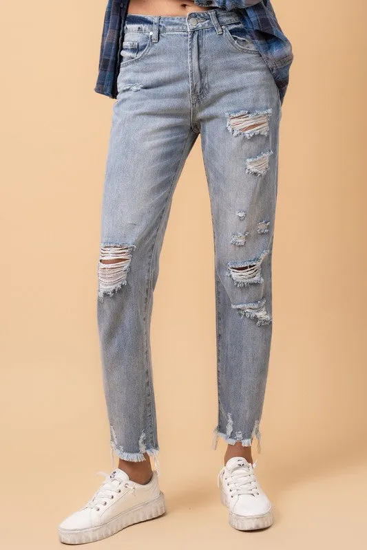 Owen Distressed Girlfriend Jeans