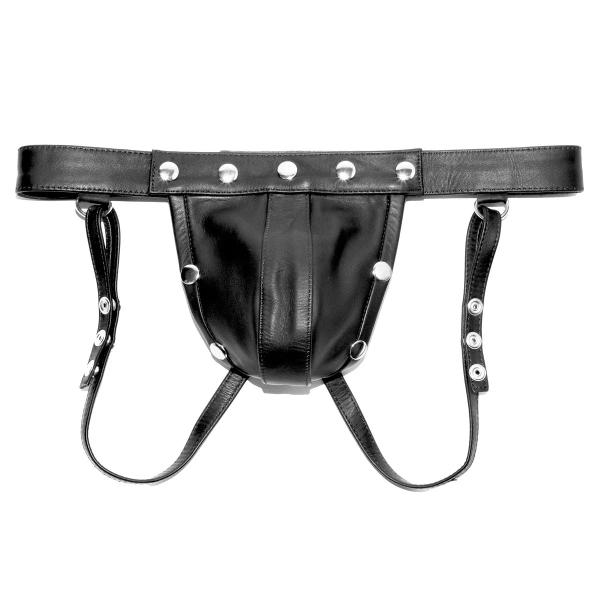 Prowler RED Leather Harness Jock Strap Black