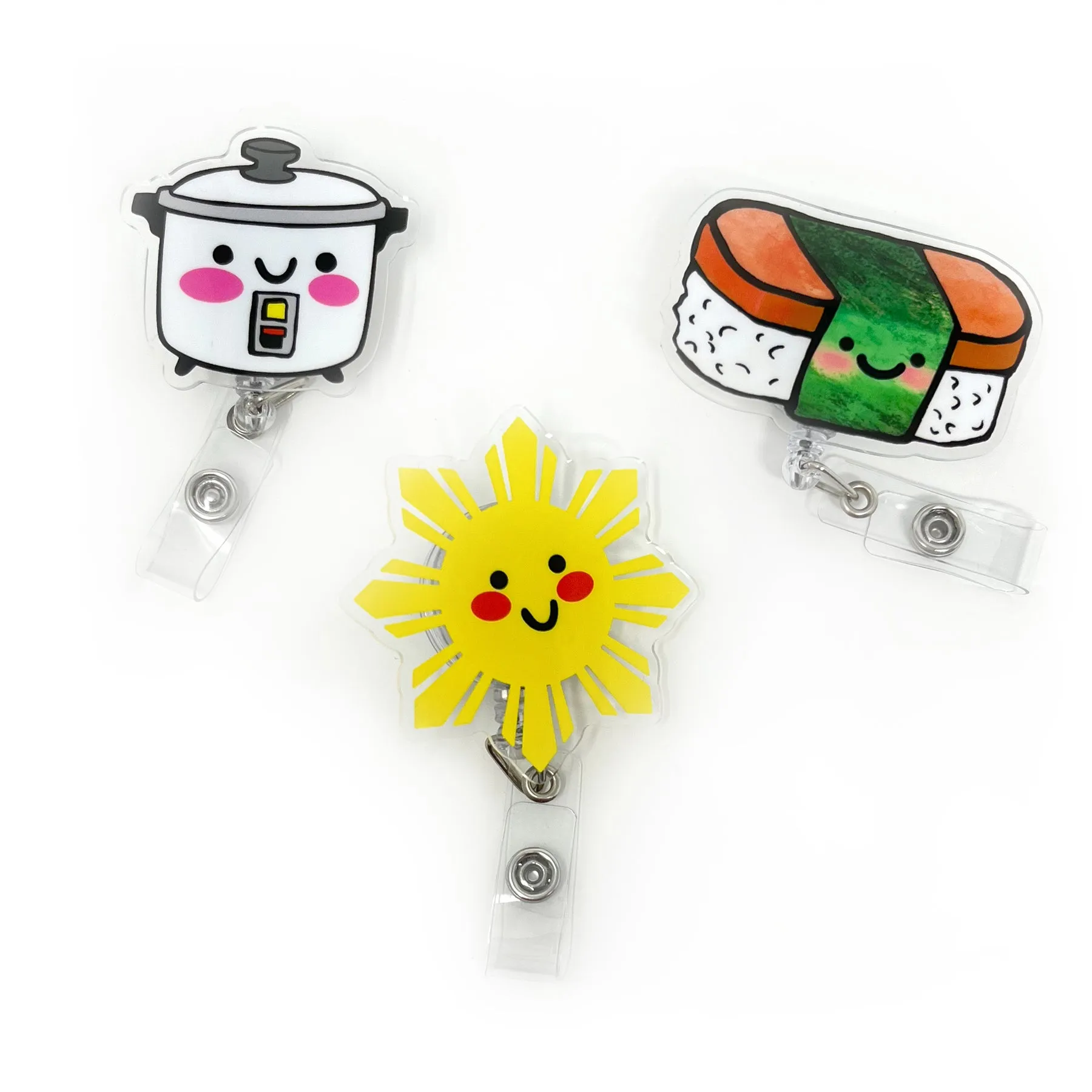 Rice Cooker Acrylic Badge Reel