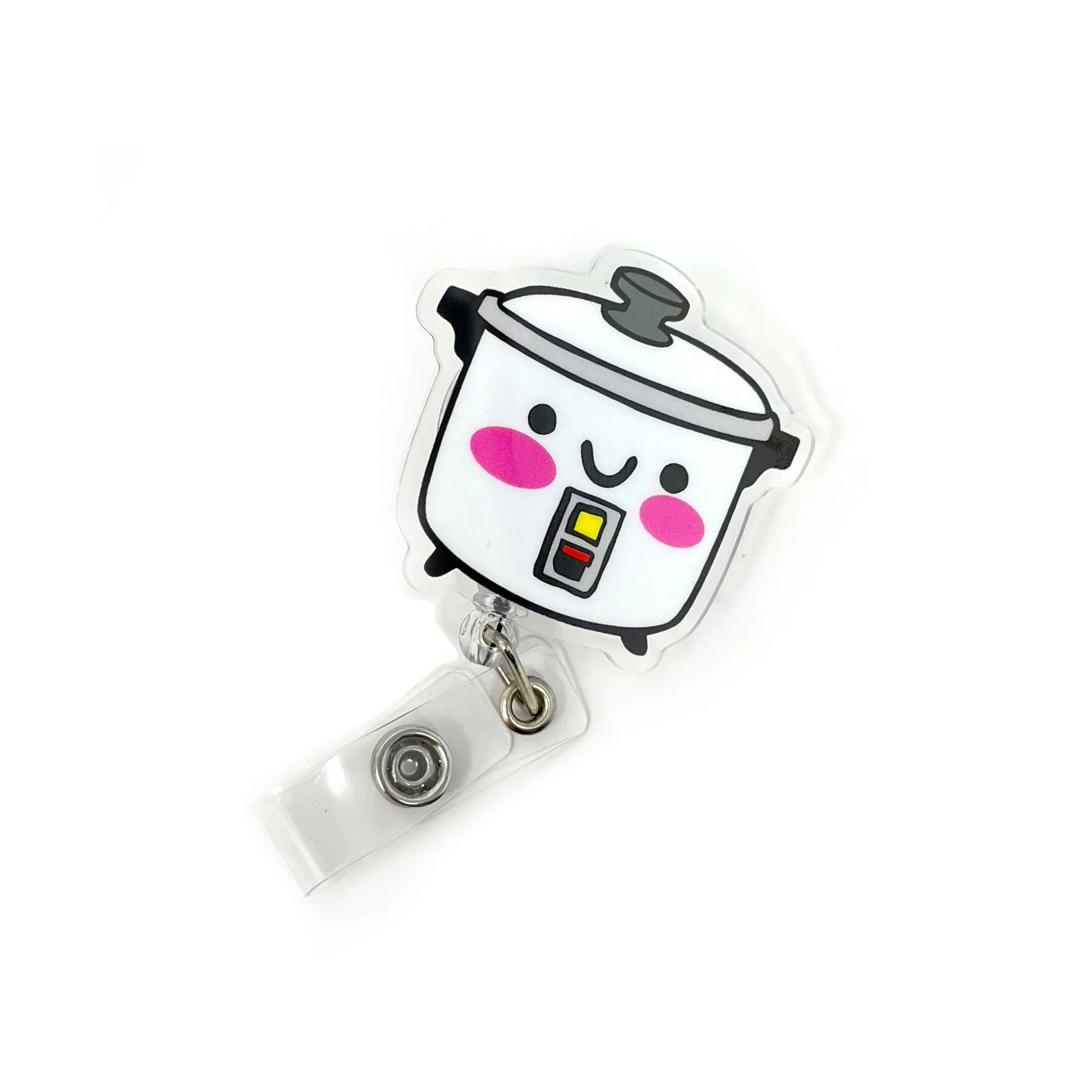 Rice Cooker Acrylic Badge Reel