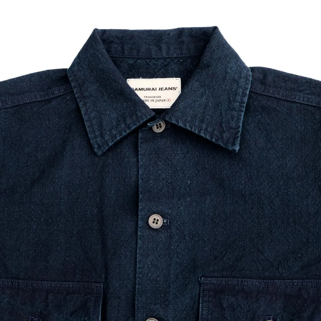 Samurai SJAS24 Natural Indigo Ripstop Shirt