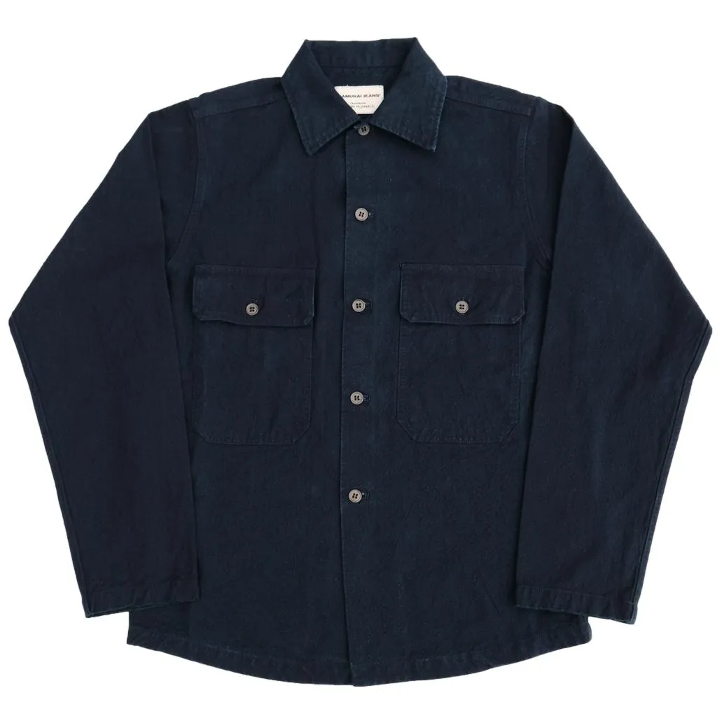 Samurai SJAS24 Natural Indigo Ripstop Shirt